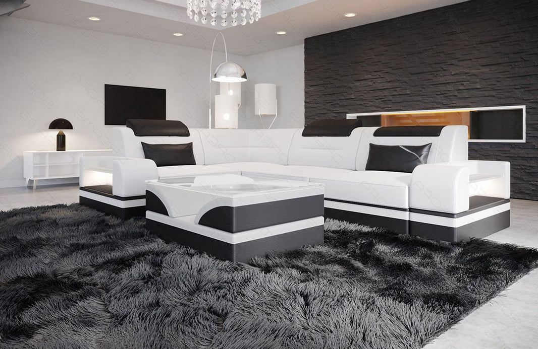 Mini Ecksofa Trivento Kompakt L-Form in Leder