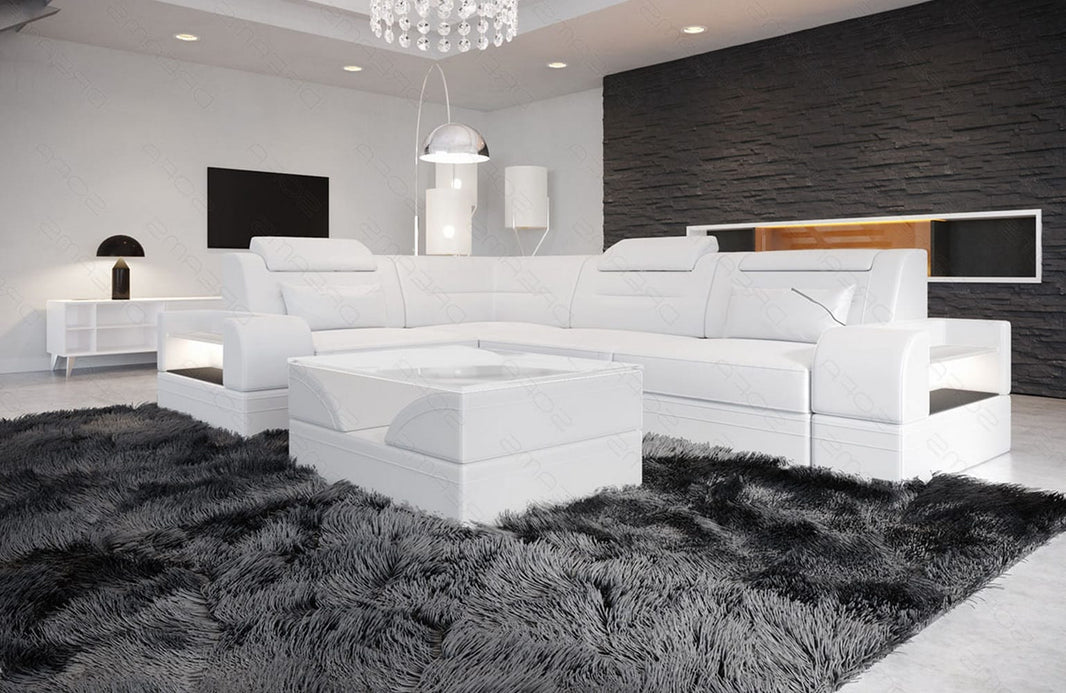 Couch Trivento L-Form in Leder
