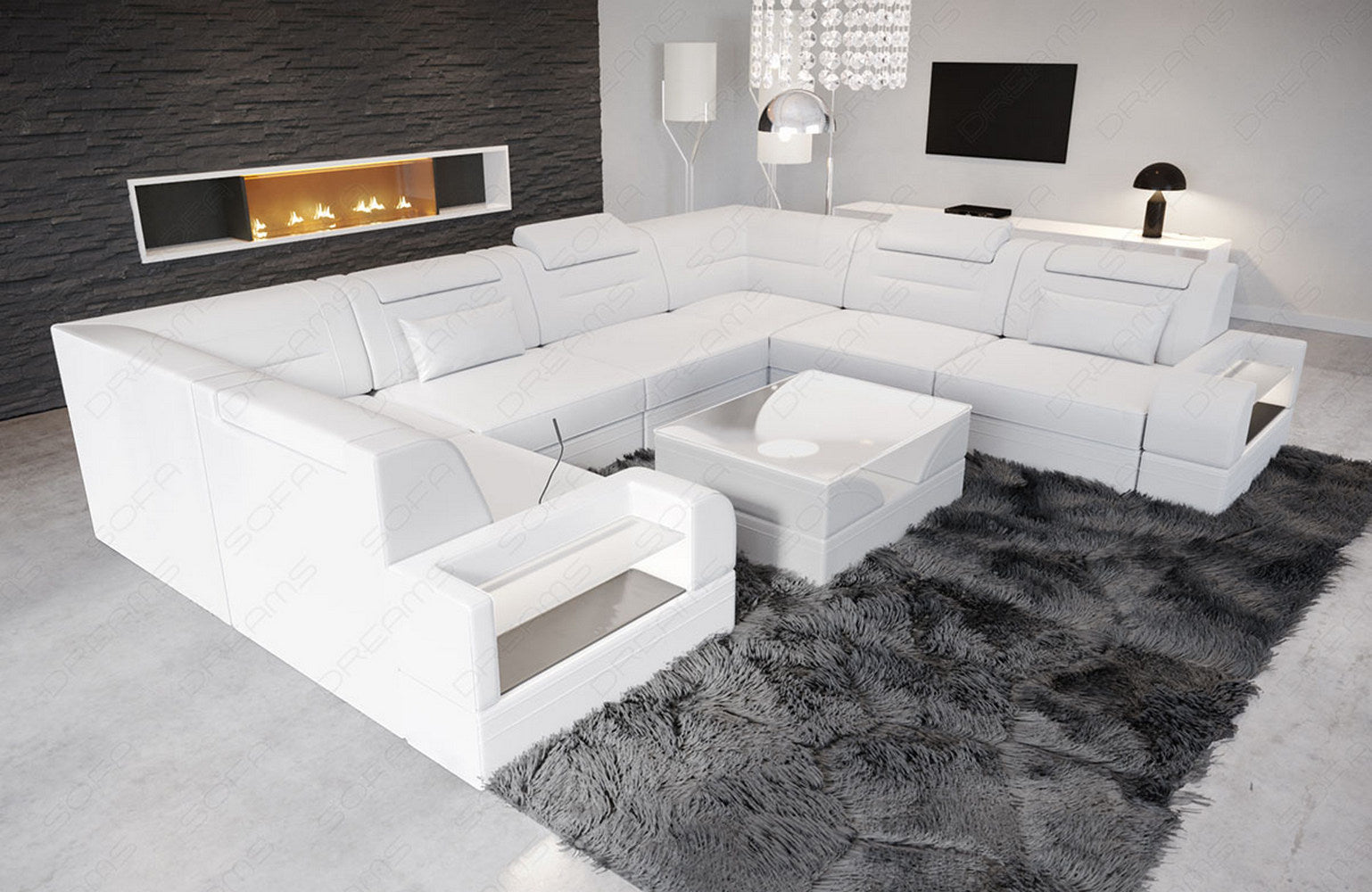 Mini Leder Wohnlandschaft Trivento – Modern und Elegant