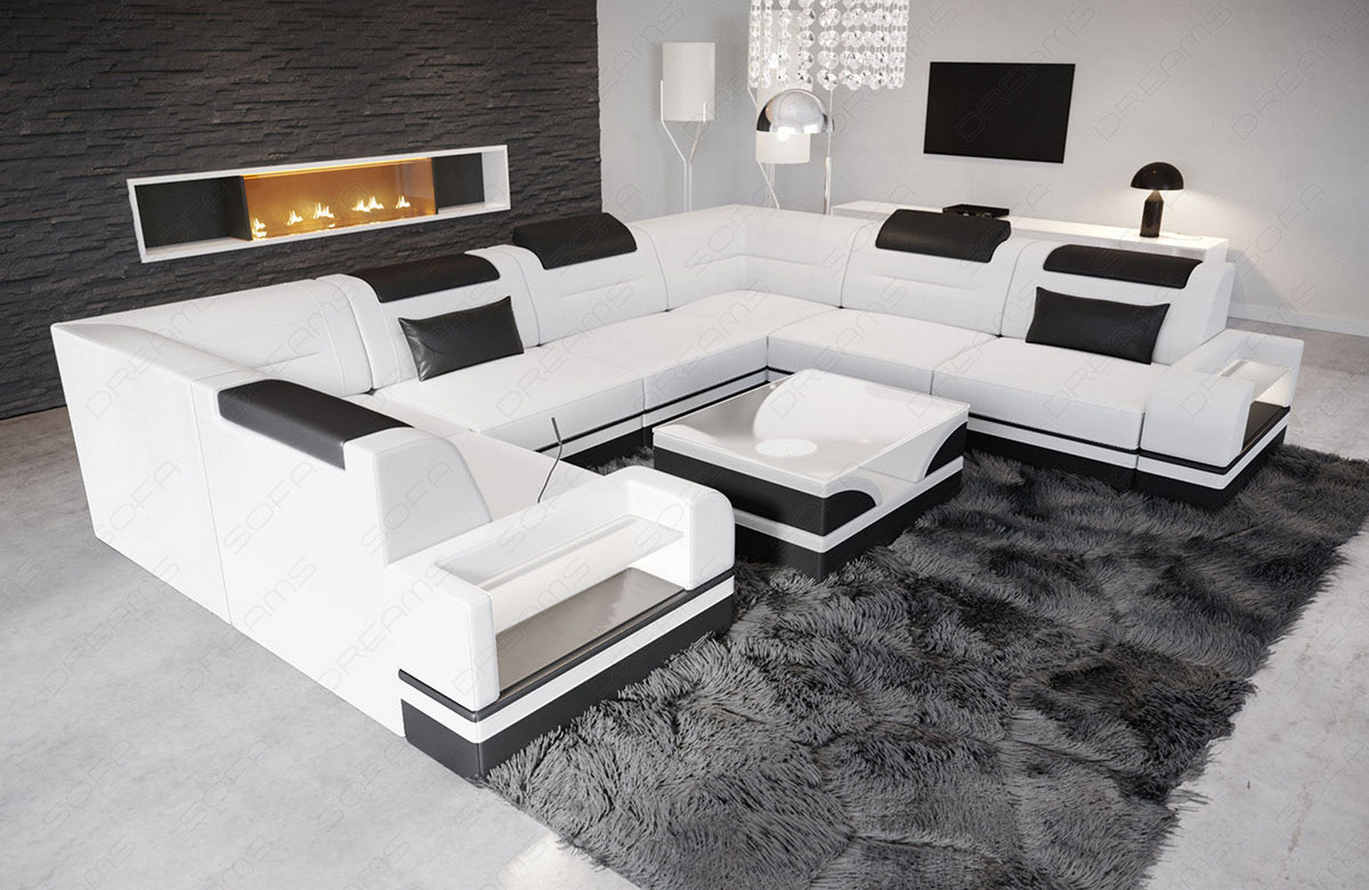 Mini Leder Wohnlandschaft Trivento – Modern und Elegant