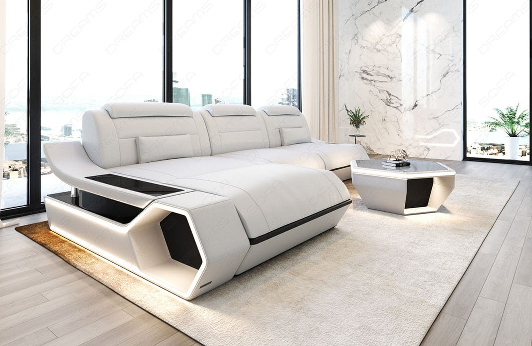 Ecksofa Toscano L-Form in Leder