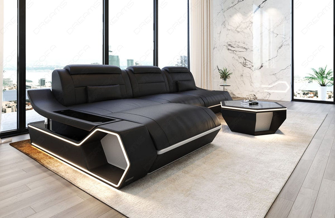 Ecksofa Toscano L-Form in Leder