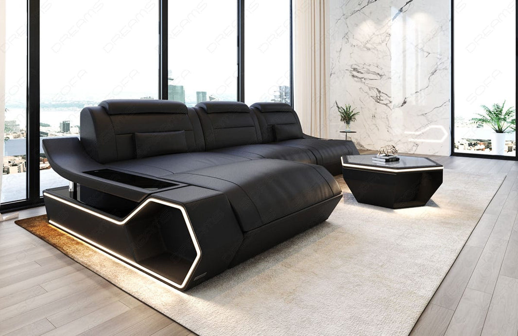 Ecksofa Toscano L-Form in Leder