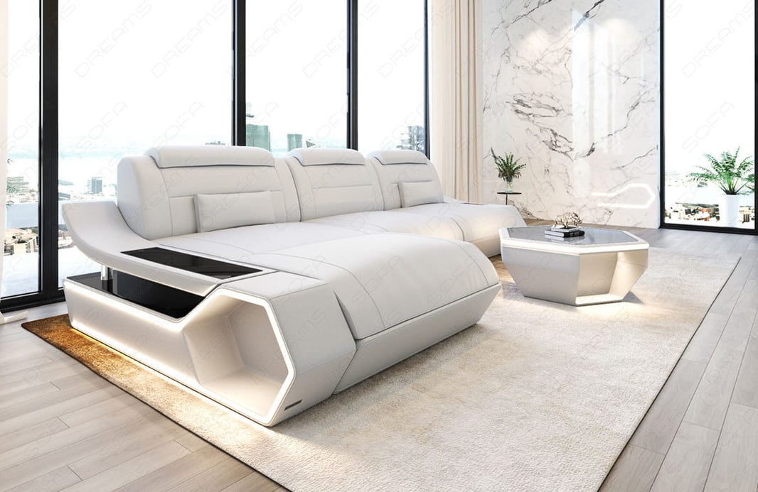 Ecksofa Toscano L-Form in Leder