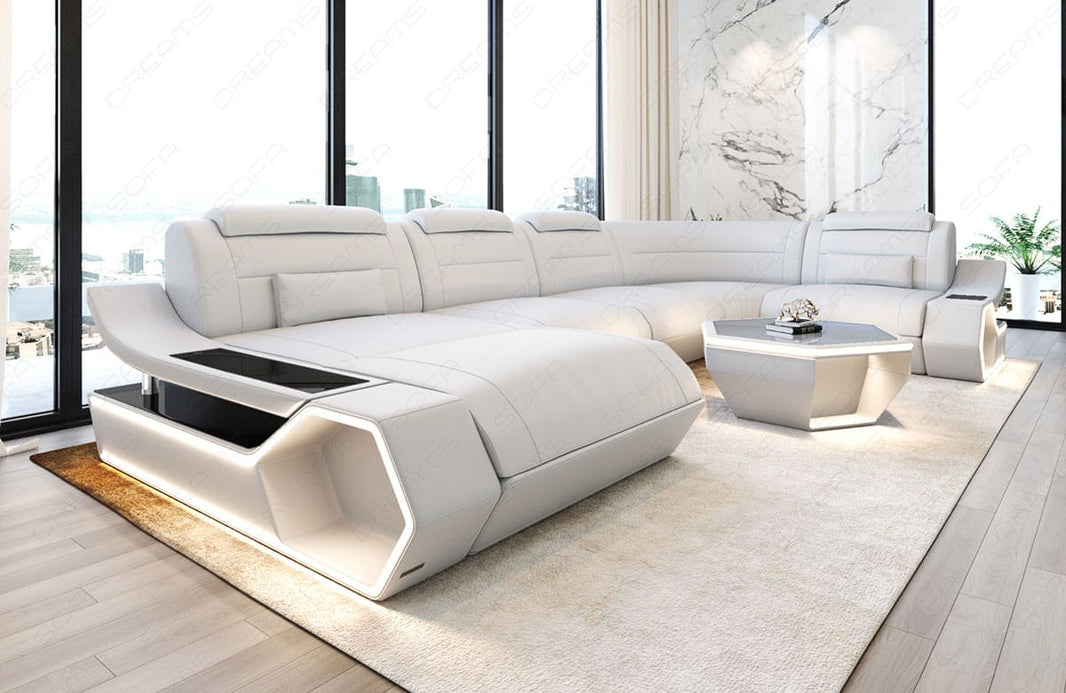 Wohnlandschaft Toscano U-Form in Leder