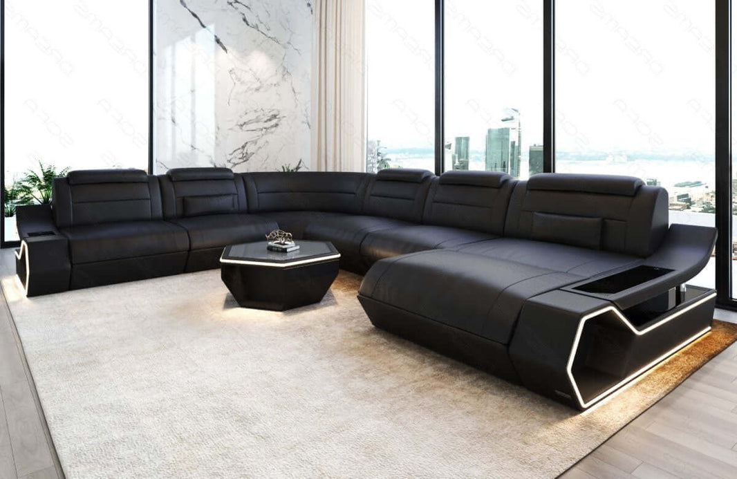 Wohnlandschaft Toscano XXL in Leder