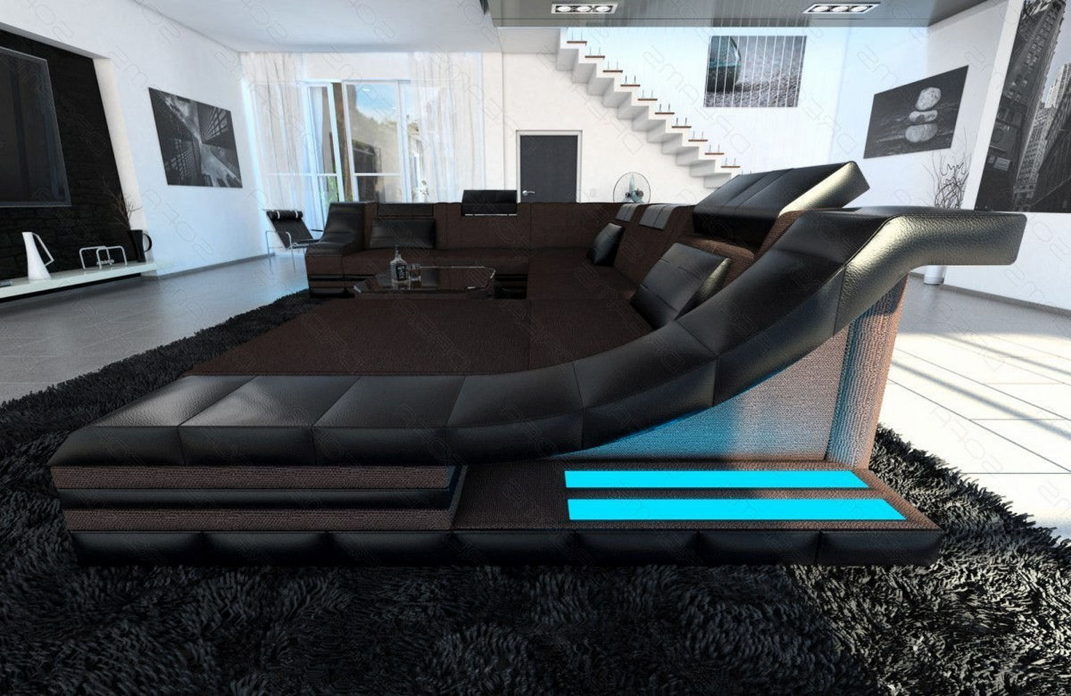 Design Stoff-Wohnlandschaft Turino XL – Komfort