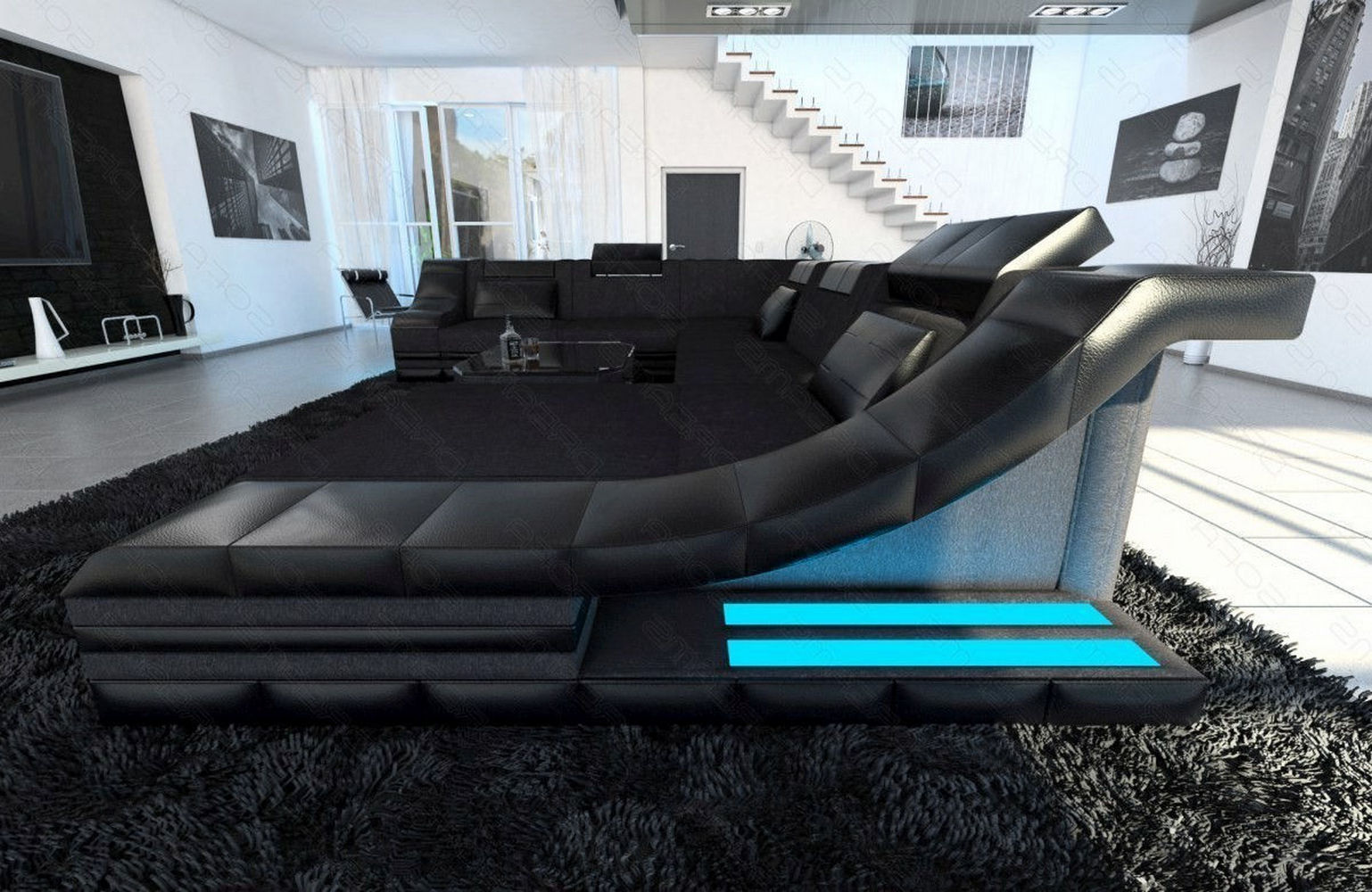 Design Stoff-Wohnlandschaft Turino XL – Komfort