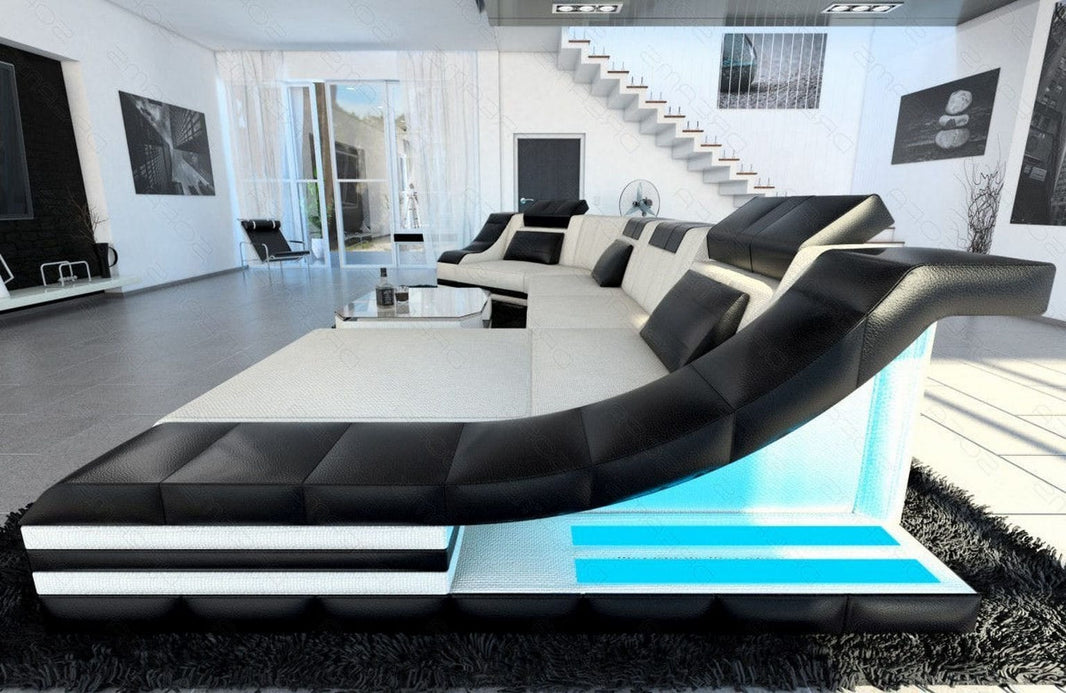 Sofa Turino C-Form in Stoff