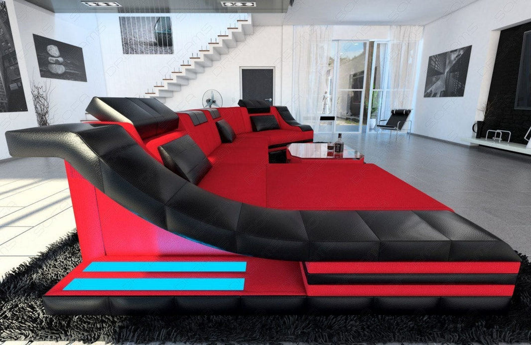 Sofa Turino C-Form in Stoff