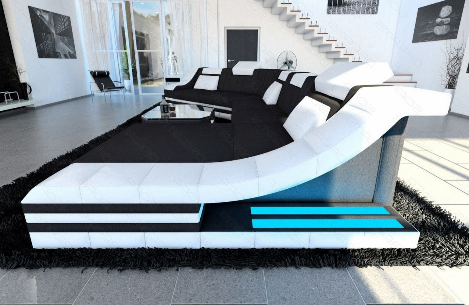 Polster Wohnlandschaft Turino CL mit LED