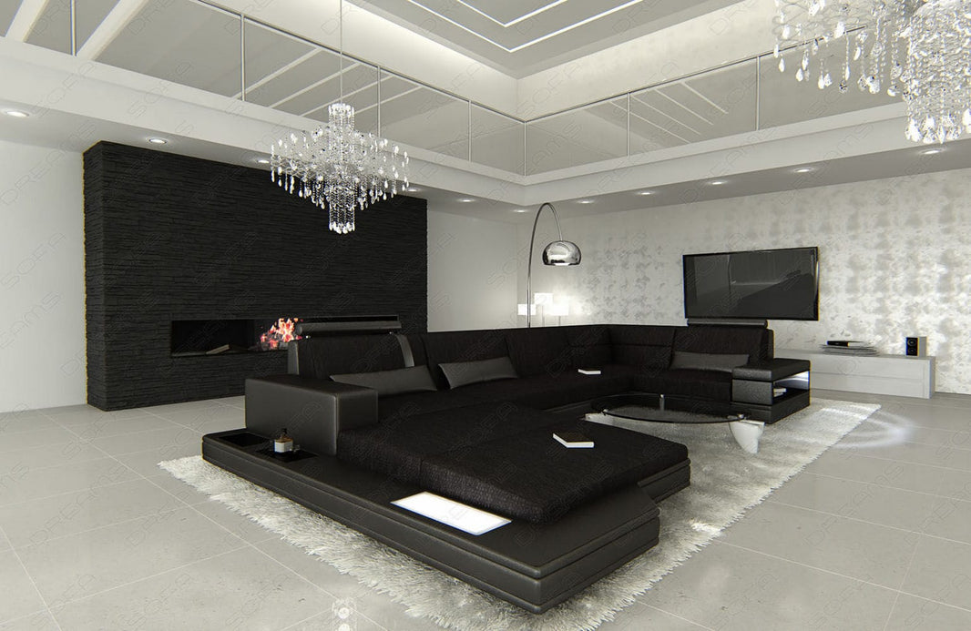 Stoff Wohnlandschaft Messana U-Form