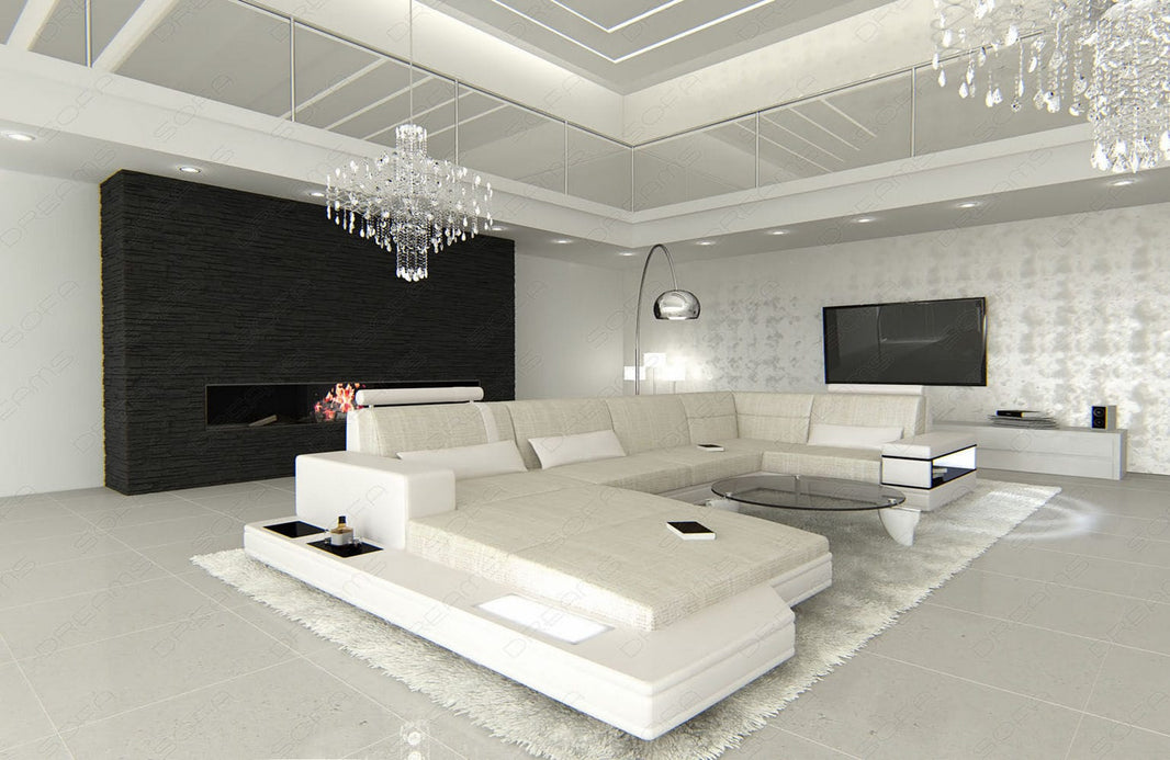 Stoff Wohnlandschaft Messana U-Form