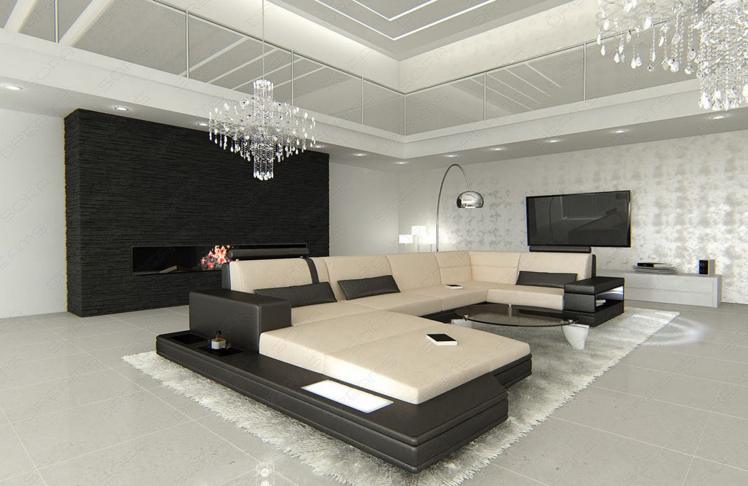 Stoff Wohnlandschaft Messana U-Form