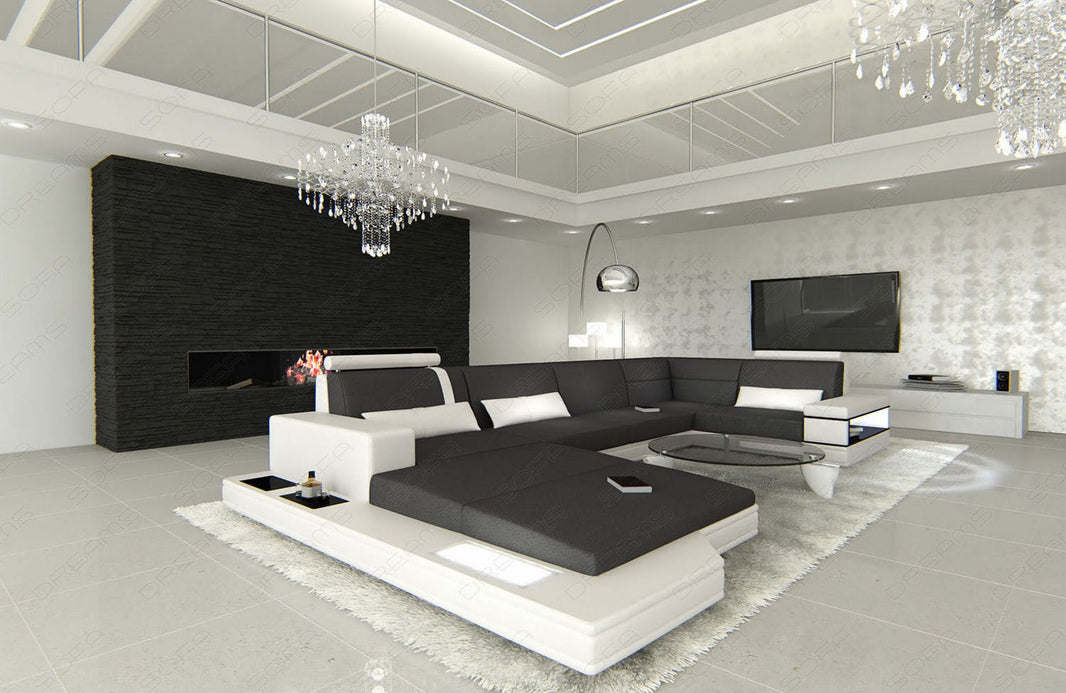 Stoff Wohnlandschaft Messana U-Form