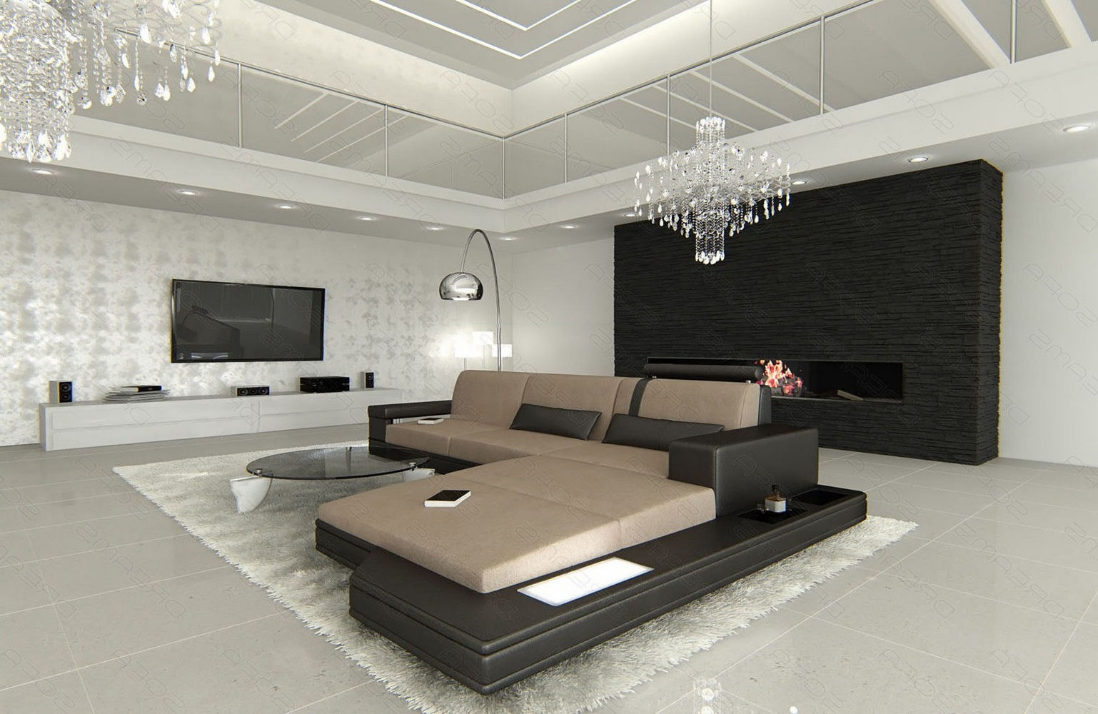 Stoffsofa Messana L-Form – Komfort & Design