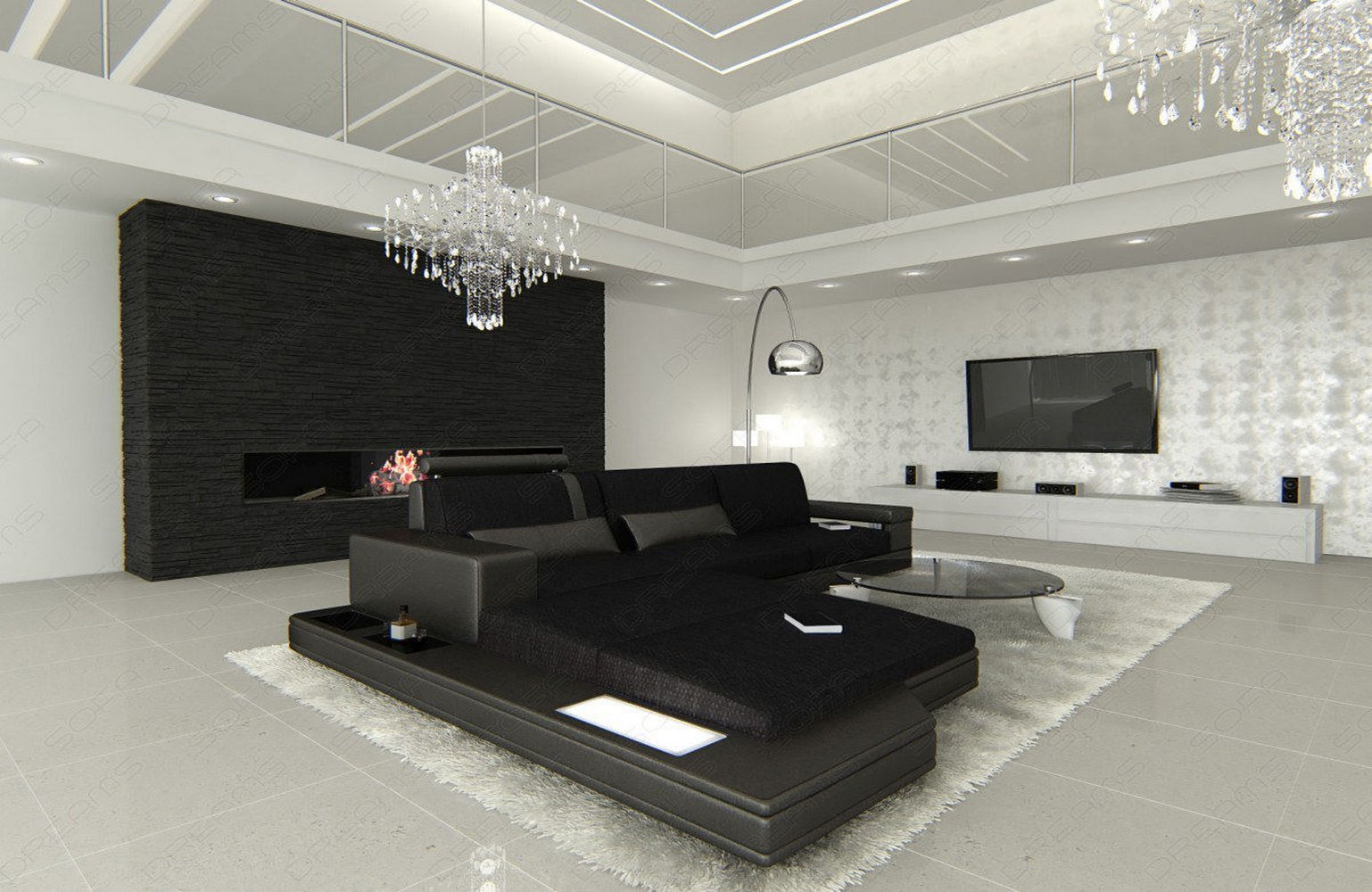 Stoffsofa Messana L-Form – Komfort & Design