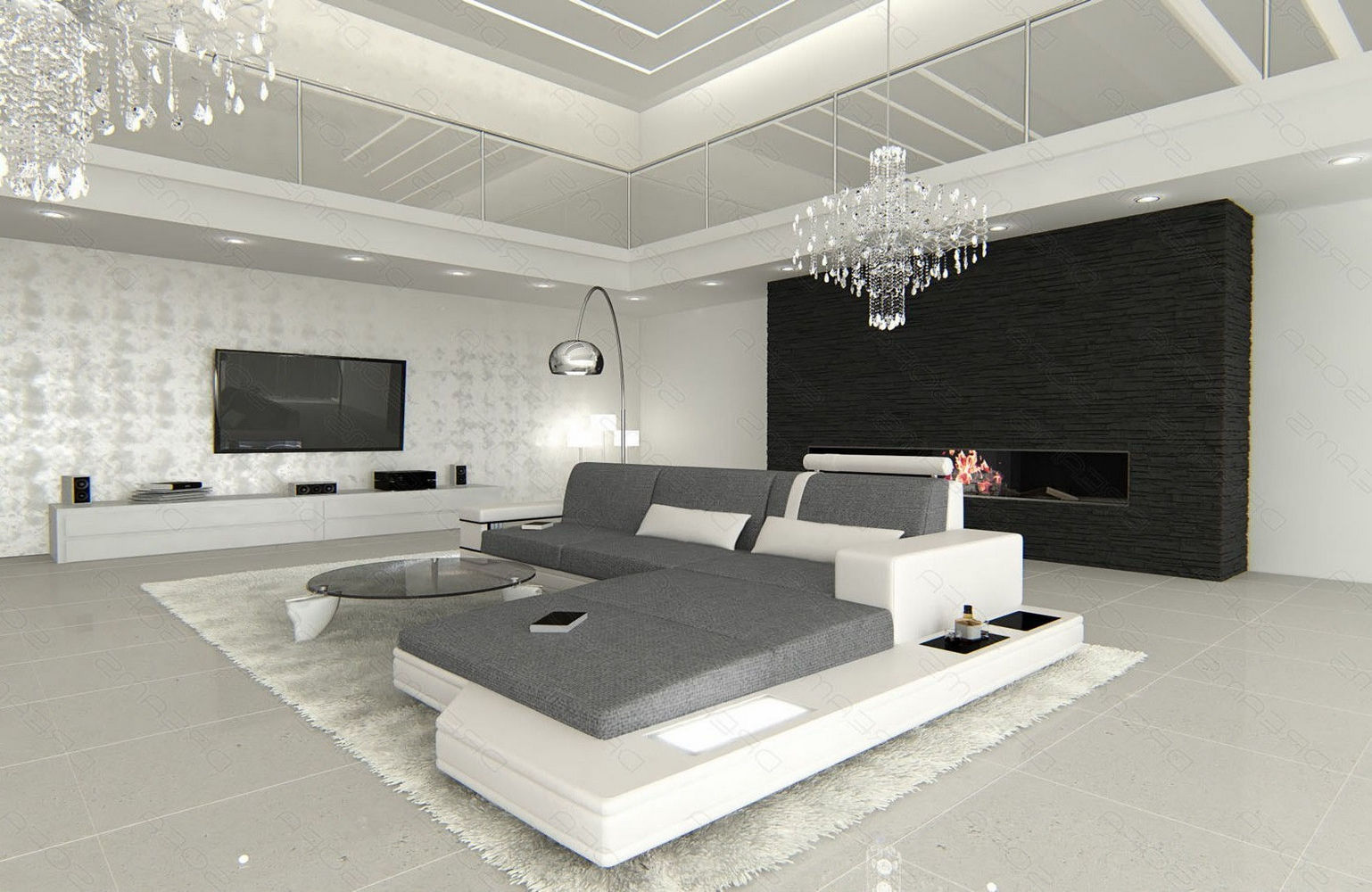 Stoffsofa Messana L-Form – Komfort & Design