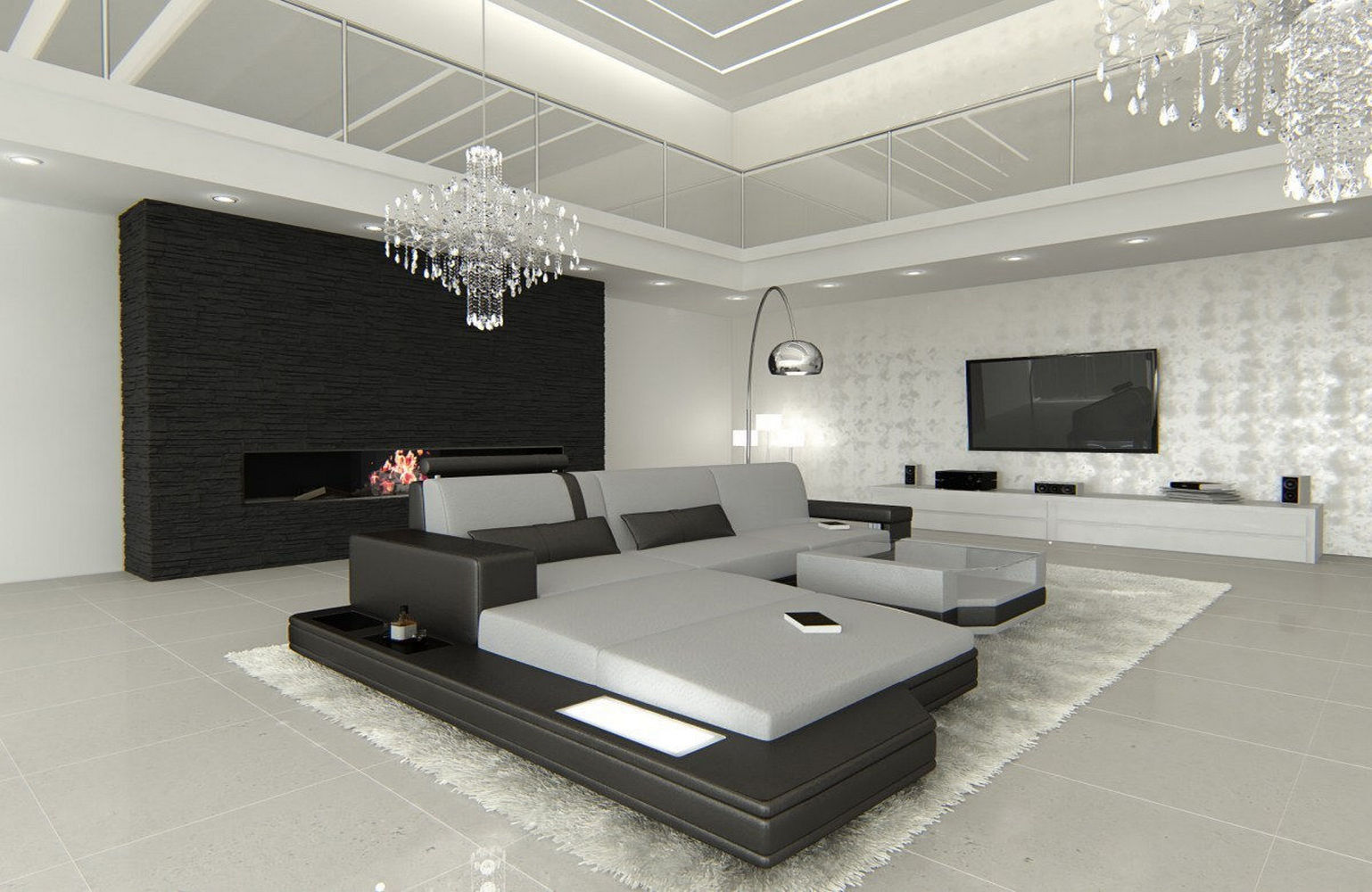 Stoffsofa Messana L-Form – Komfort & Design