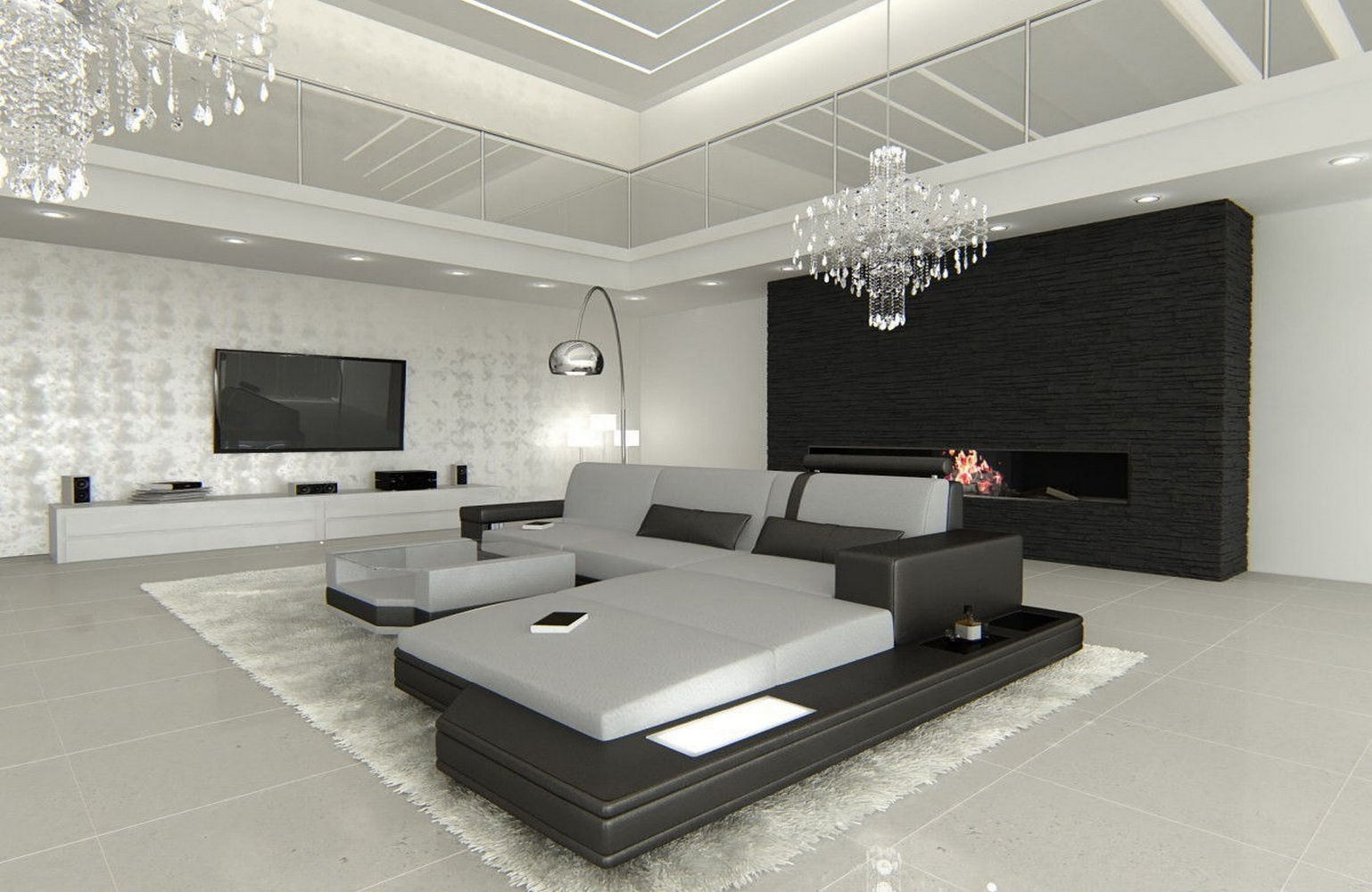Stoffsofa Messana L-Form – Komfort & Design