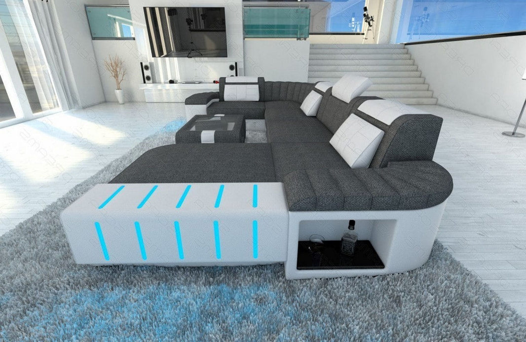 Stoff Wohnlandschaft Bellagio U-Form
