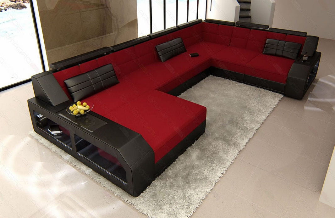 XXL Stoff Wohnlandschaft Matera U-Form