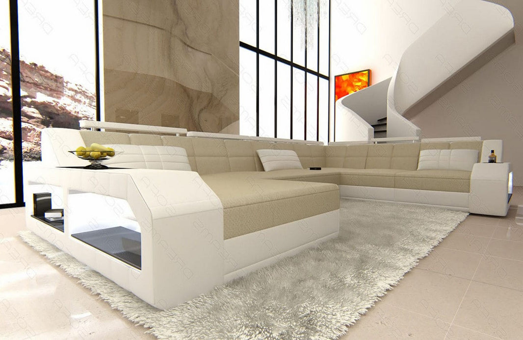 XXL Stoff Wohnlandschaft Matera U-Form