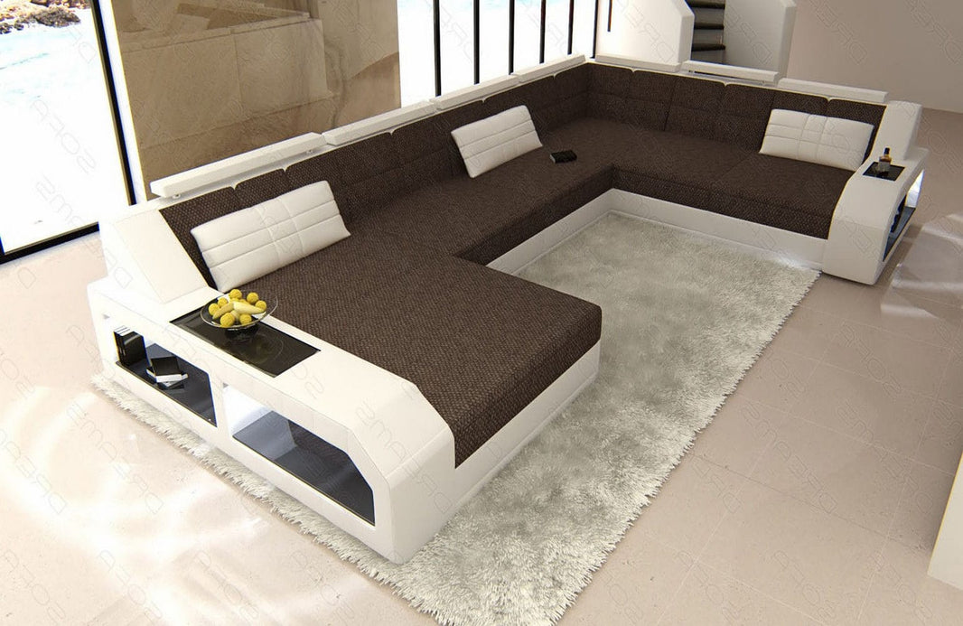 XXL Stoff Wohnlandschaft Matera U-Form