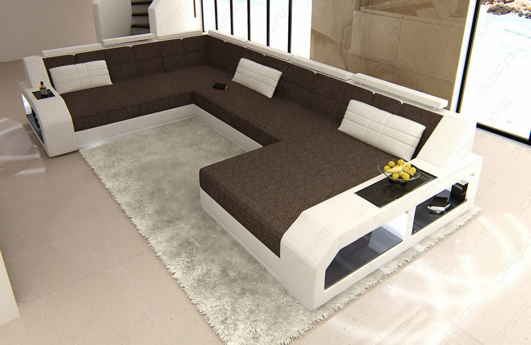XXL Stoff Wohnlandschaft Matera U-Form