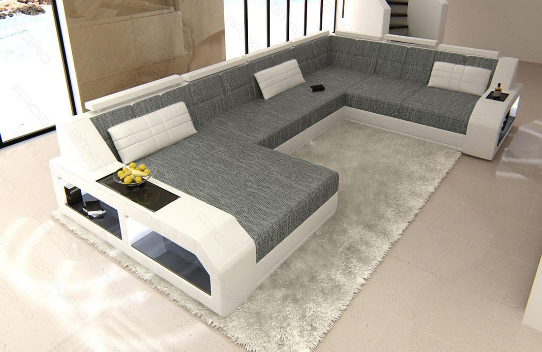 XXL Stoff Wohnlandschaft Matera U-Form