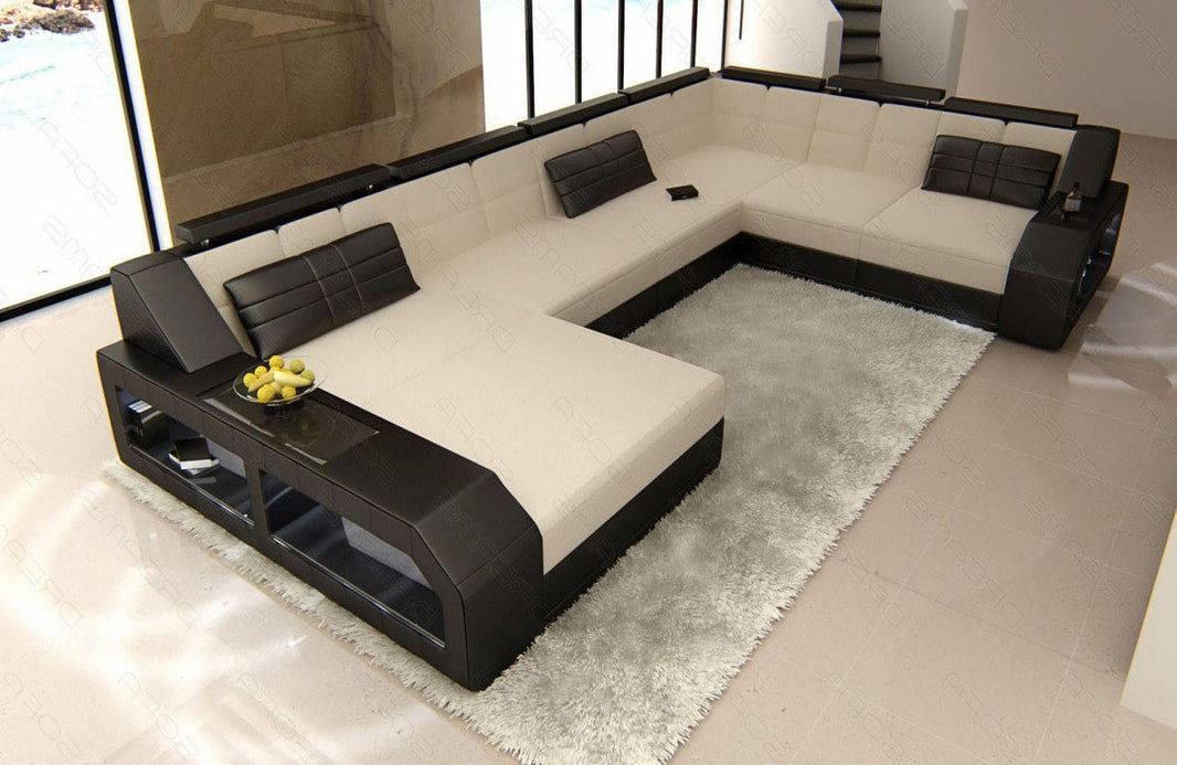 XXL Stoff Wohnlandschaft Matera U-Form