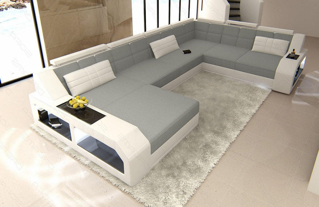 XXL Stoff Wohnlandschaft Matera U-Form