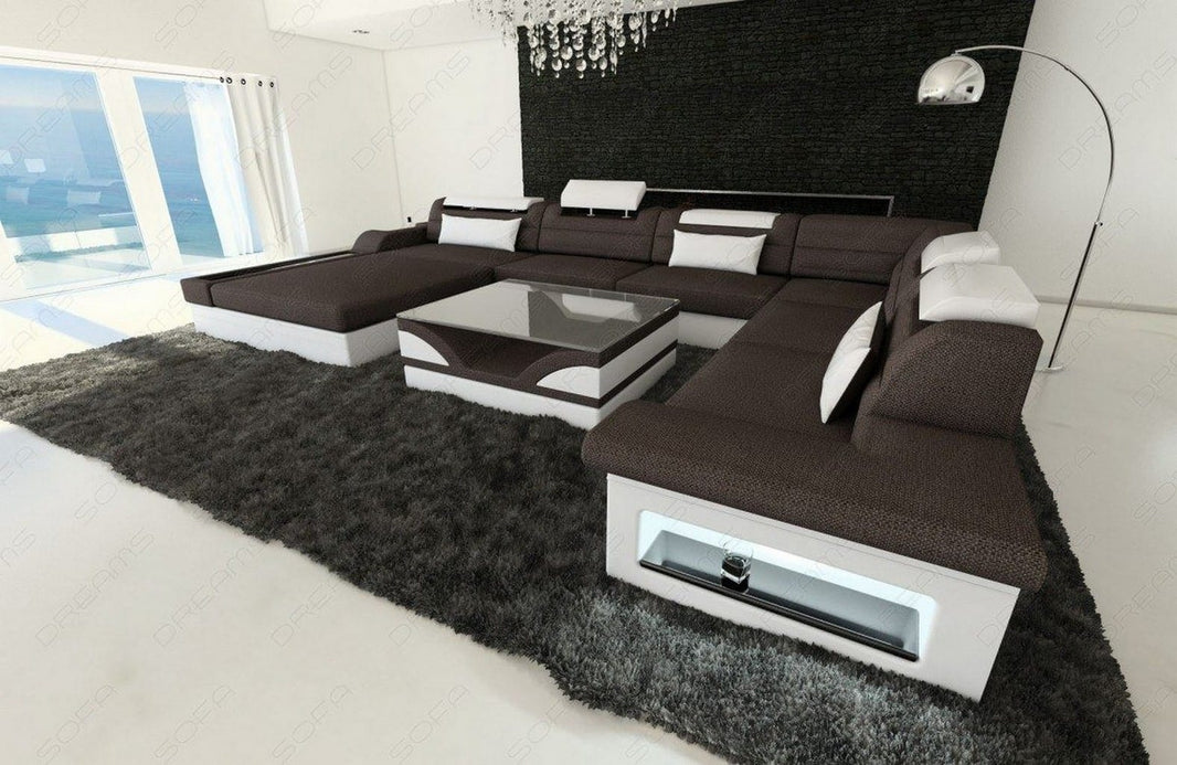 Wohnlandschaft Mezzo XXL U-Form in Stoff
