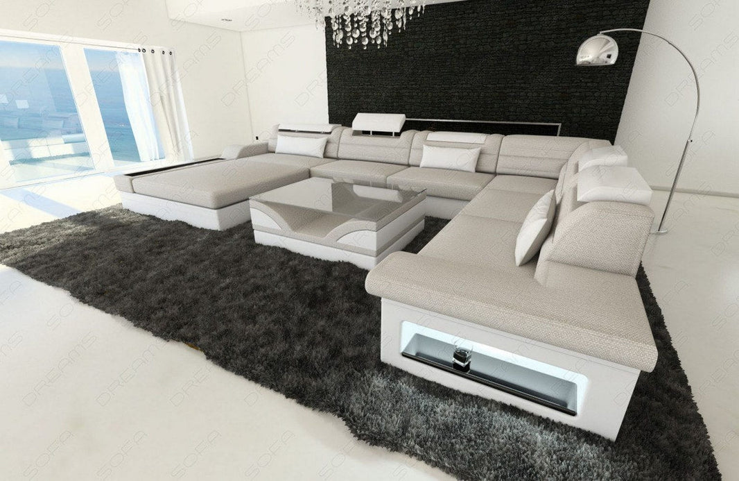 Wohnlandschaft Mezzo XXL U-Form in Stoff