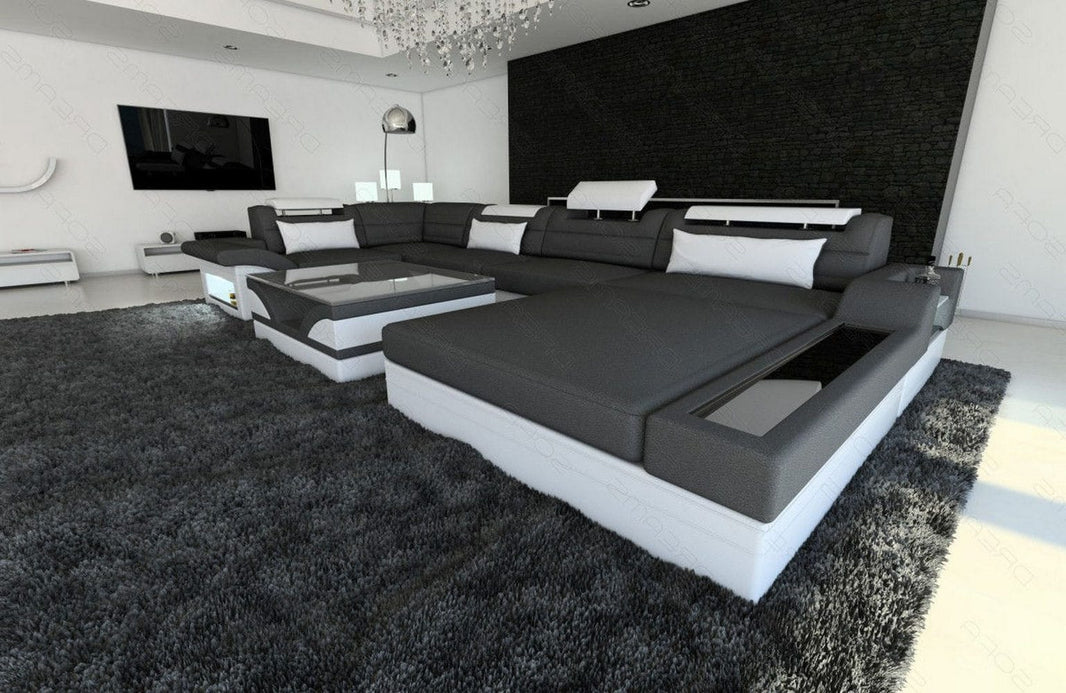 Wohnlandschaft Mezzo U Form aus Stoff