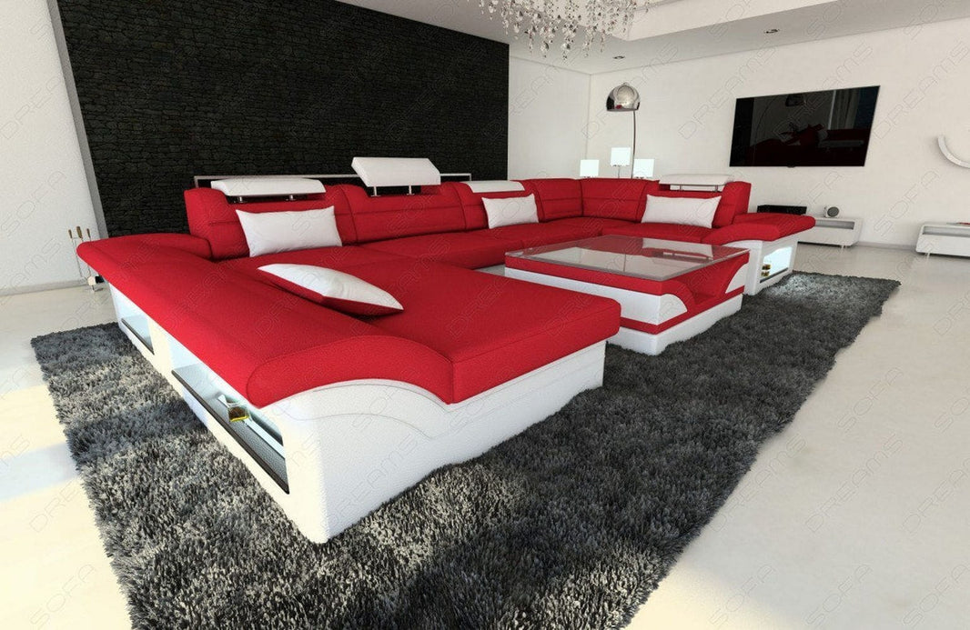 Wohnlandschaft Enzo U Form Stoff