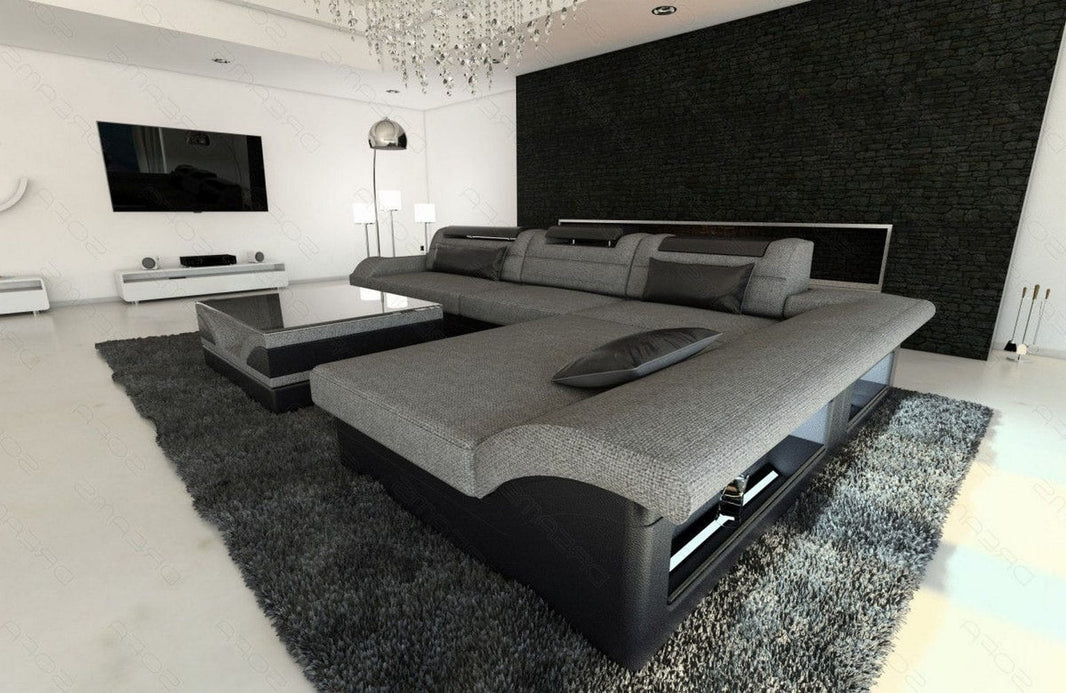Ecksofa Monza L-Form aus Stoff
