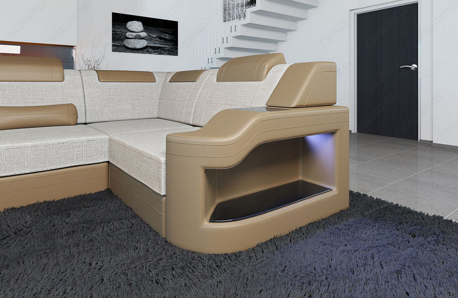 New Look Stoff-Wohnlandschaft Palermo LED