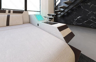 Couchlandschaft Ravenna U-Form in Stoff Macchiato-Schwarz