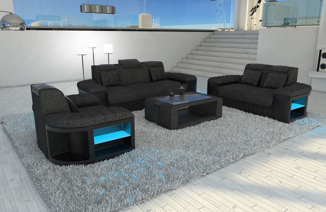 Sofagarnitur Bellagio in Stoff