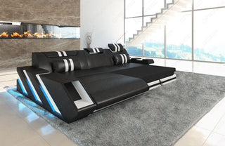 Stoff Ecksofa Apollonia L-Form Schwarzgrau-Schwarz