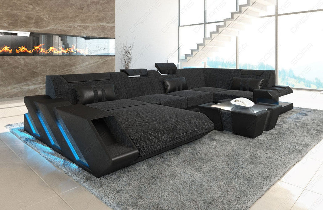 Couchlandschaft Apollonia U-Form in Stoff