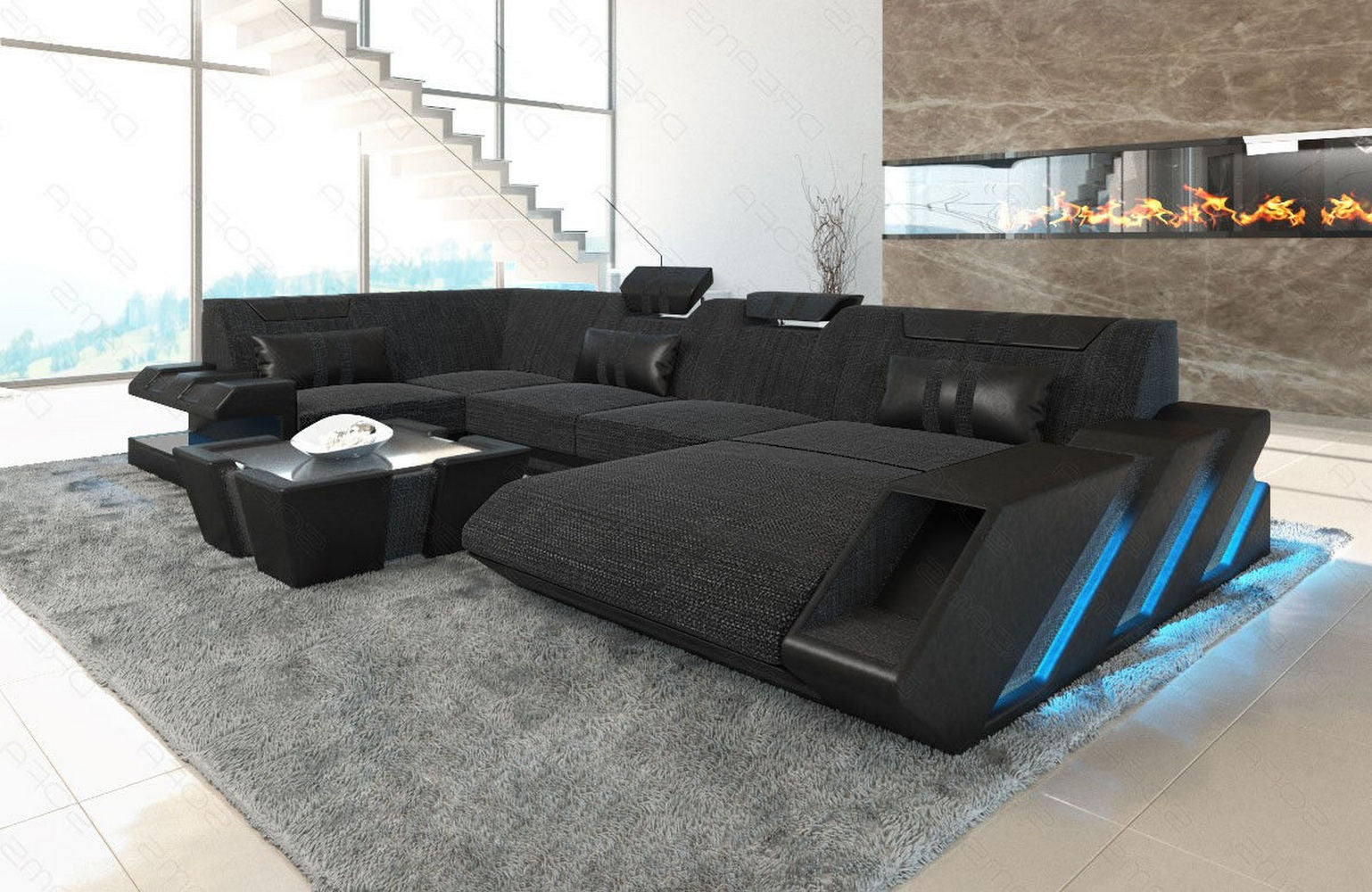 Polster Wohnlandschaft Apollonia U-Form