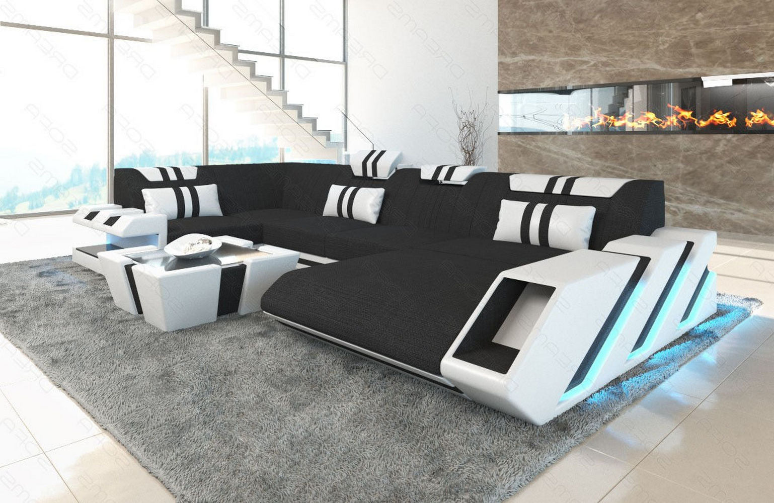 Polster Wohnlandschaft Apollonia U-Form