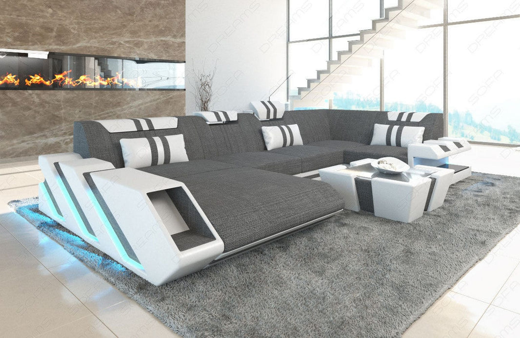Couchlandschaft Apollonia U-Form in Stoff