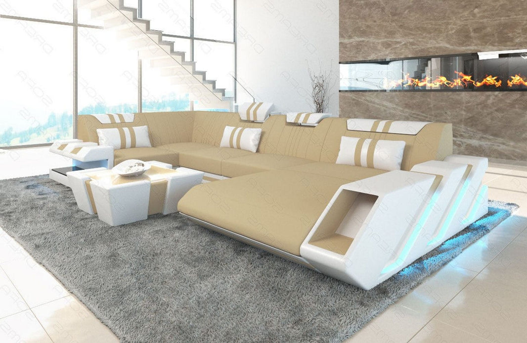 Couchlandschaft Apollonia U-Form in Stoff
