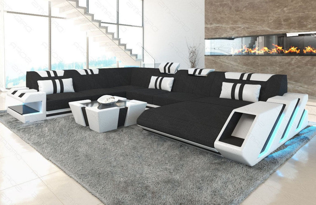 XXL Stoff Wohnlandschaft Apollonia