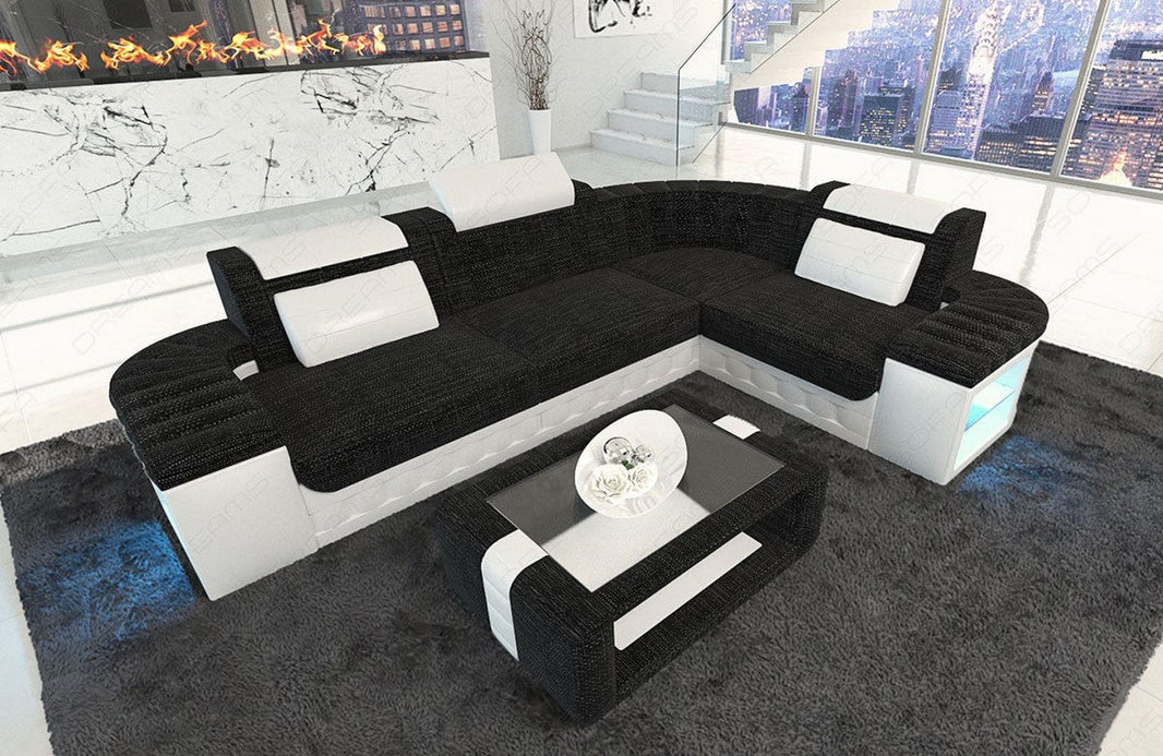 Stoff Ecksofa Bergamo L-Form