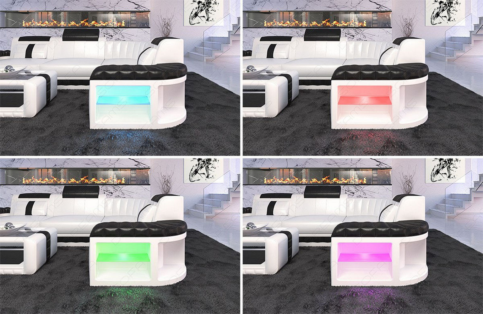 Sofa Bergamo mit Stoffbezug – Modern & Komfortabel Dunkelgrau-Weiß