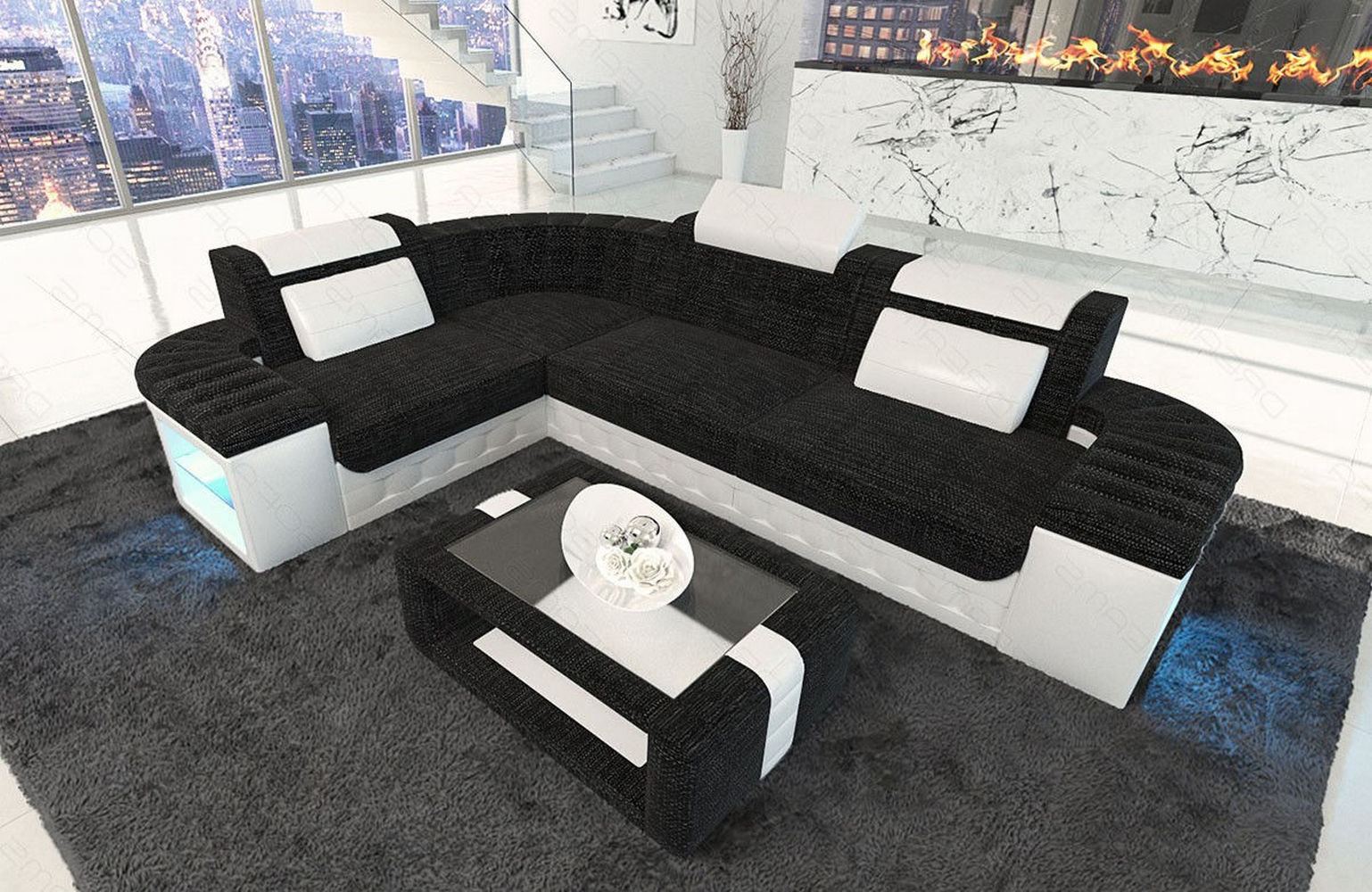 Sofa Bergamo mit Stoffbezug – Modern & Komfortabel
